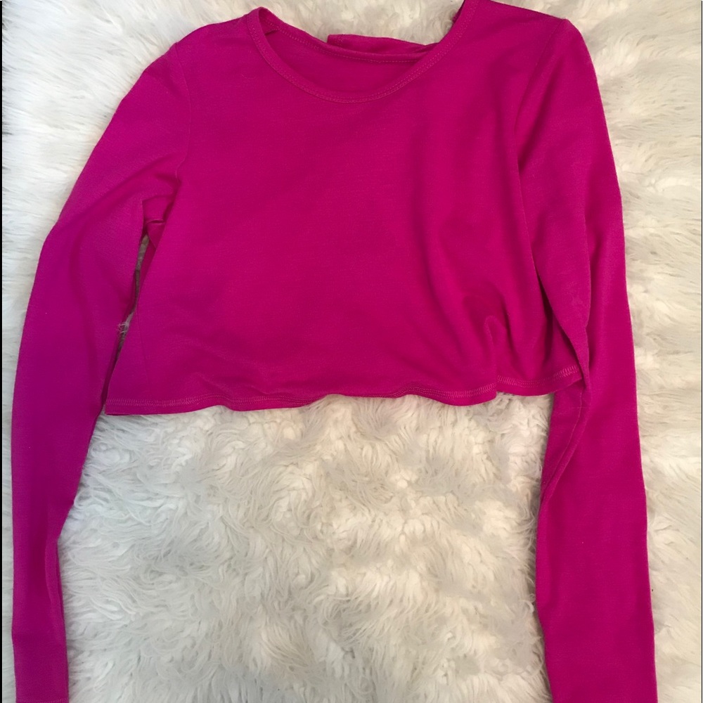 Hot pink workout top